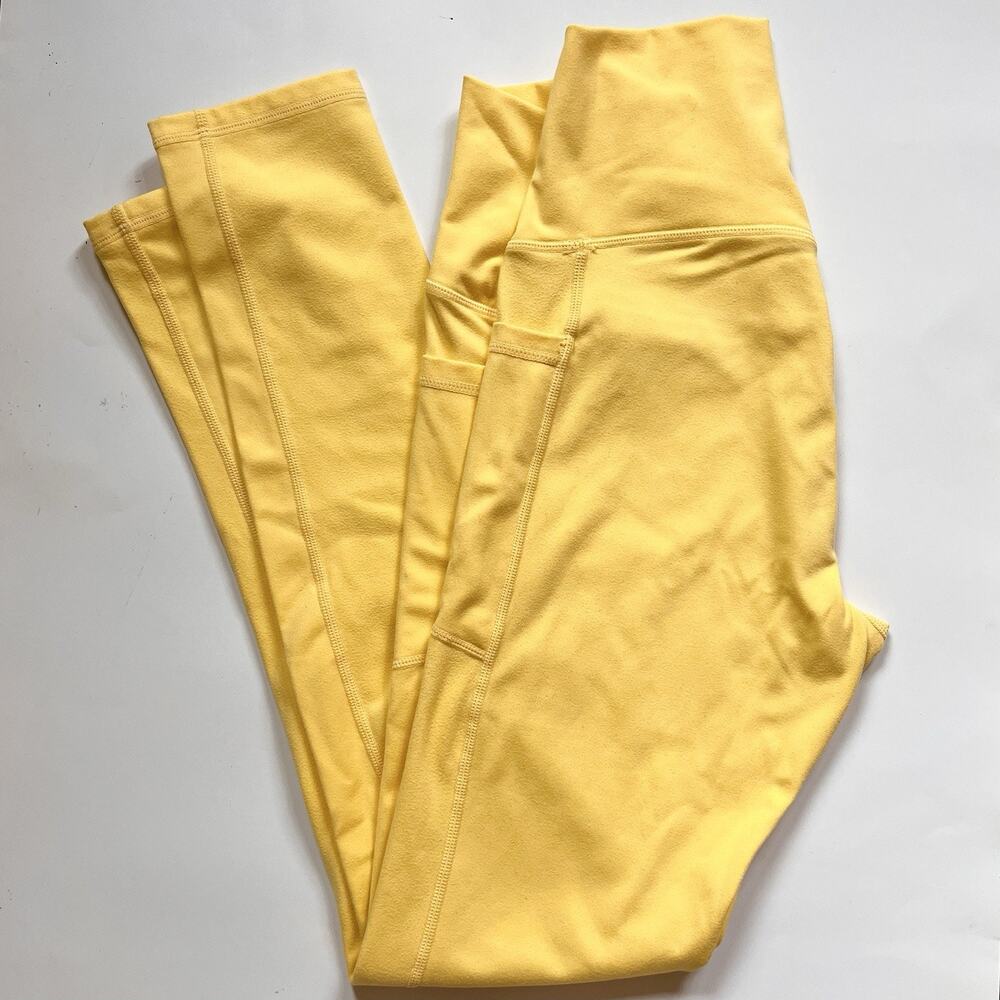Ethos Leggings Yoga Pants Yellow Women's Large Tall